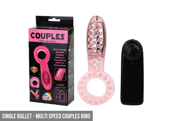 Multi-Speed Couple's Pleasure Rings - Available Single & Double Bullet