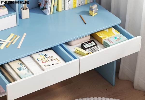 Kids Integrated Desk & Bookshelf  - Two Colours Available