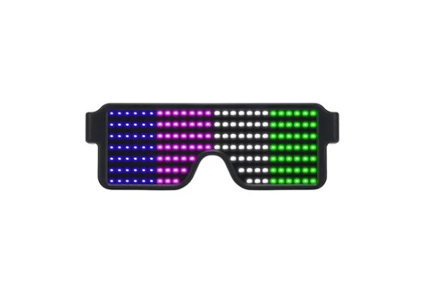 Rechargeable LED Light-Up Rave Glasses - Four Colours Available