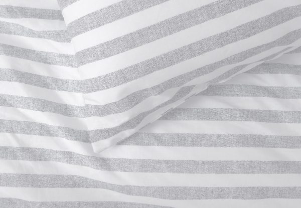 Nu Edition Charlie Duvet Cover Set - Available in Three Colours, Three Sizes & Option for Extra European Pillowcase - Elsewhere Pricing Starts at $99.99