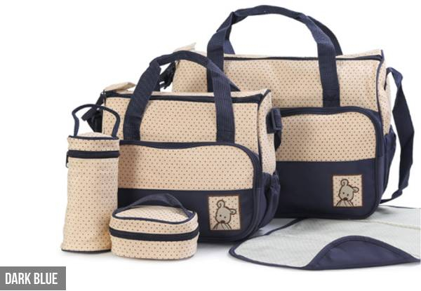 Five-in-One Baby Bag Set - Seven Colours Available