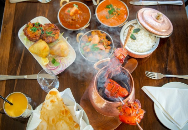 Indian Lunch or Dinner for One Person incl. Main, Rice & Naan Bread - Options for Two People & to Add a Soft Drink