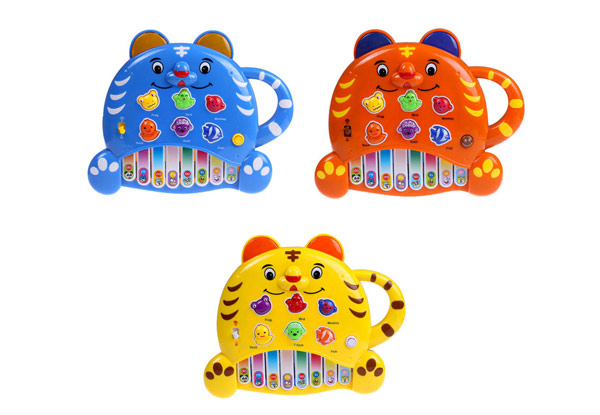 Kids' Musical Tiger Piano - Three Colours Available