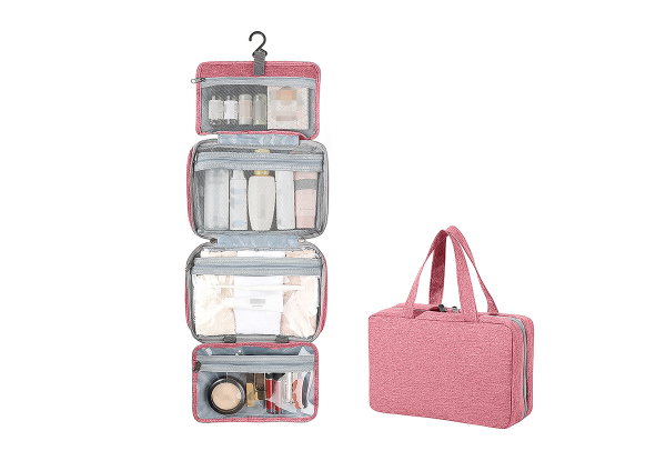 Travel Cosmetic Bag with Hanging Hook - Three Colours Available