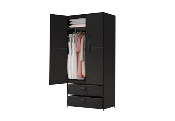 Levede Portable Wardrobe with Two Drawers