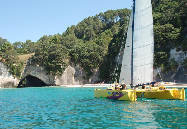 Three-Hour Sailing Experience Exploring Cathedral Cove & Surrounding Areas for One - Options for Two Adult Passes, & Family Pass