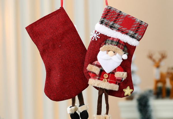 Four-Piece Christmas Stockings Classic Kit Decor - Available in Eight Styles & Three Sizes