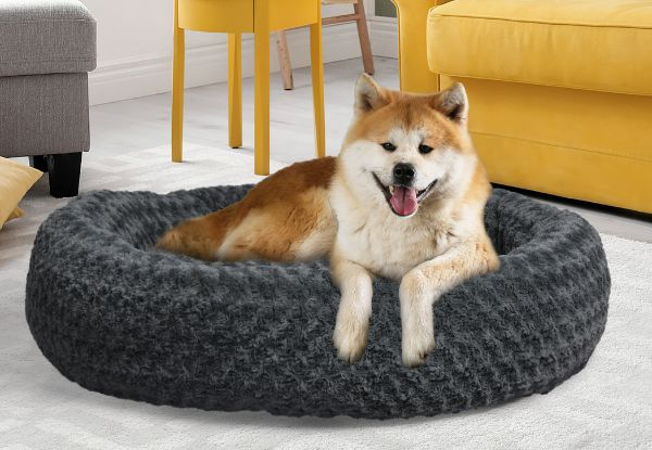 PaWz Washable Soft Plush Pet Bed - Available in Two Colours & Four Sizes