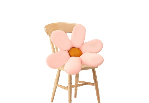 Pink Daisy Flower Shaped Cushion