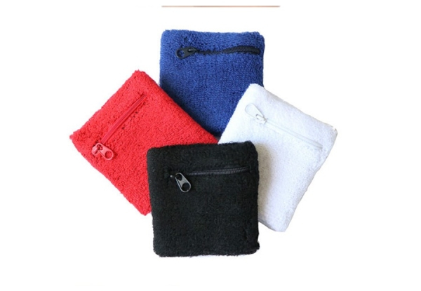 Four-Pack of Zip Wallet Sport Wristbands