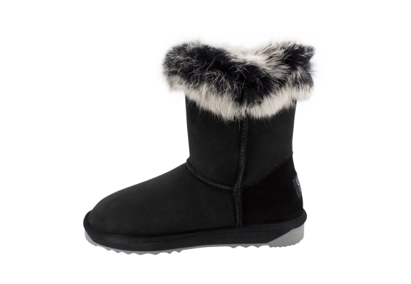 Fur Trim Bailey Button Memory Foam UGG Boots incl. Complimentary UGG Protector - Eight Sizes Available