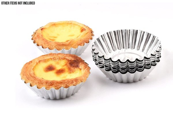 20-Pack Reusable Non-Stick Egg Tart Molds - Two Shapes Available & Option for 40-Pack