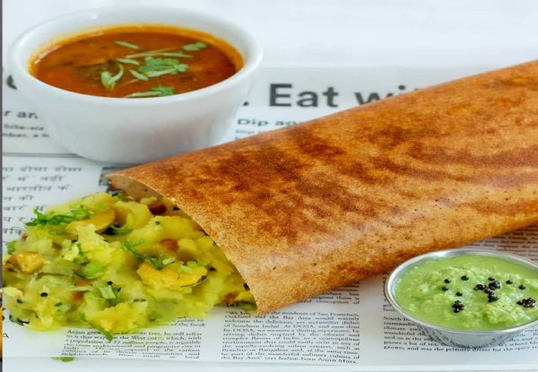 Masala Dosa from the Riverside Markets - Three Flavours Available & Option to Add Mango Lassi