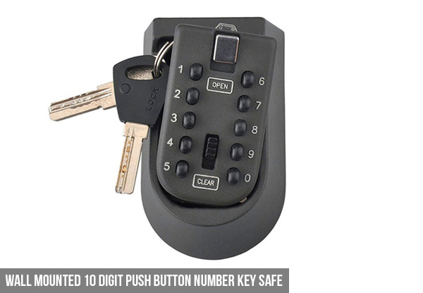 Wall Mounted Combination Lock or 10 Digit Push Button Key Safe