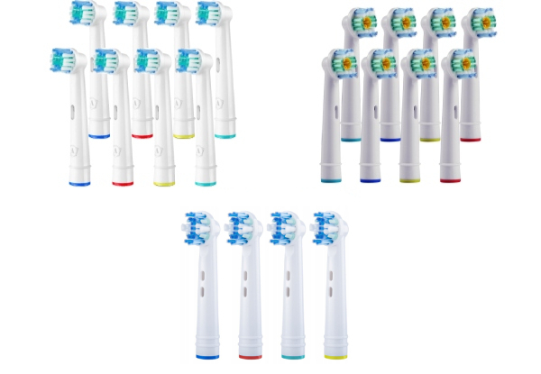 Eight-Pack Toothbrush Heads Compatible with Oral B - Three Options Available