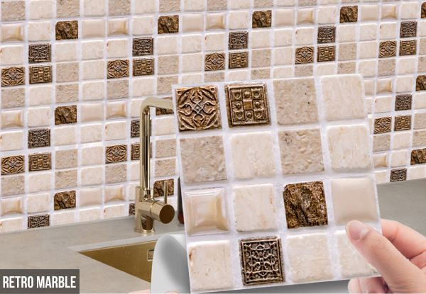 12-Piece DIY Self-Adhesive Wall Tiles - Six Styles Available & Option for 40-Pieces