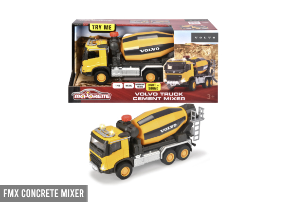 Majorette Volvo Construction Vehicle Toy Range - Three Options Available - Elsewhere Pricing $54.99