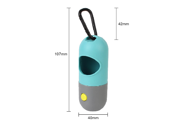Pet Waste Bag Dispenser with LED Flashlight & One-Roll Waste Bag