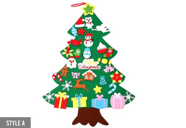 32-Piece DIY Christmas Tree Wall Hanging Decor - Three Styles Available