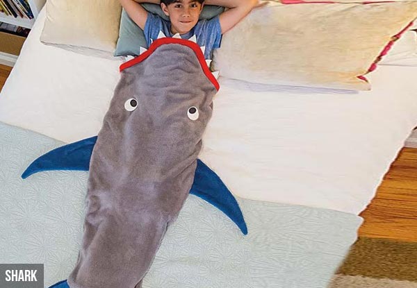 Kids Polar Fleece Blanket - Mermaid or Shark Style Available