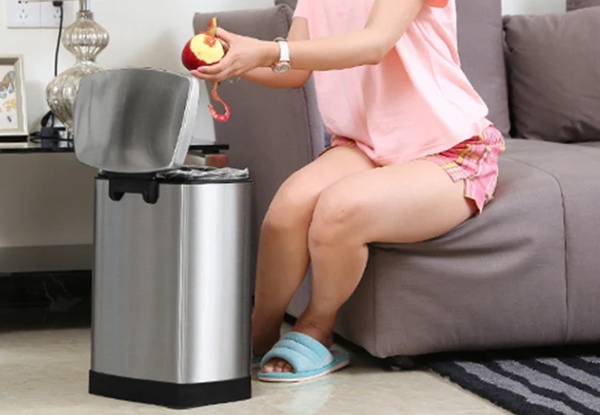 SOGA 12L Stainless Steel Foot Pedal Rubbish Bin