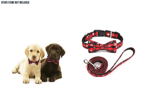 Christmas Pet Leash Collar & Harness Set Range - Three Options Available