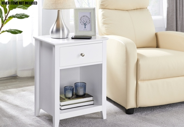 Two Bedside Tables - Two Styles & Two Colours Available