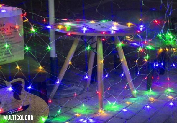 192-LED Outdoor String Lights 3x2M Net - Four Colours Available