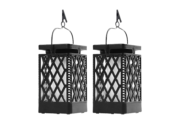 Solar Outdoor Flame Lantern - Option for Two