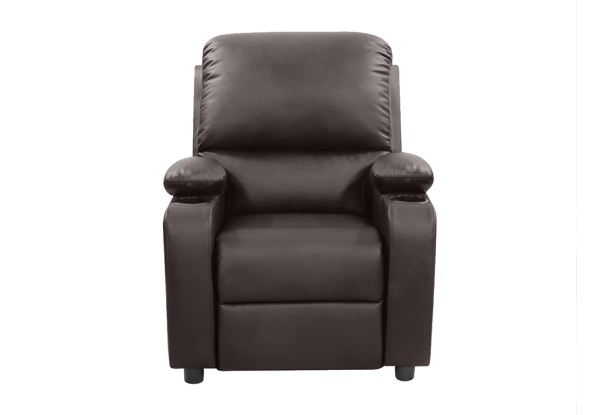 Push Back Recliner with Cup Holder