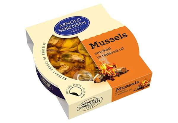 42-Pack of 120g Smoked Mussels Arnold Sorensen in Oil