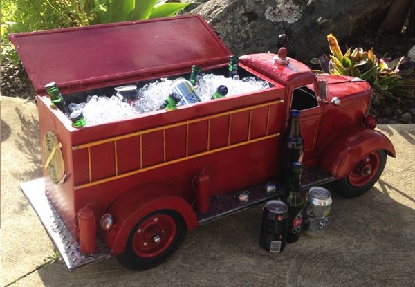 $250 for a Retro Metal Fire Truck Chilly Bin