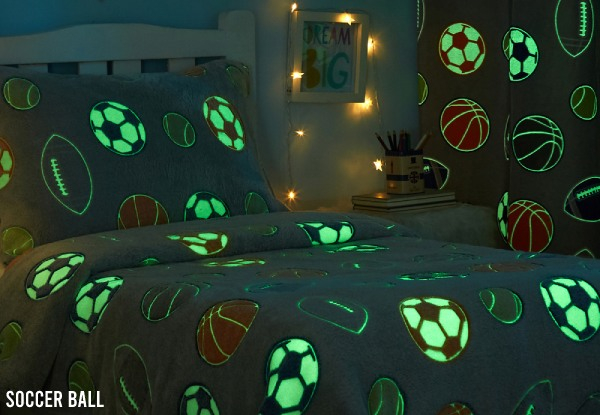 Ramesses Kids Glow-in-the-Dark Bedroom Sheet Set - Four Designs Available