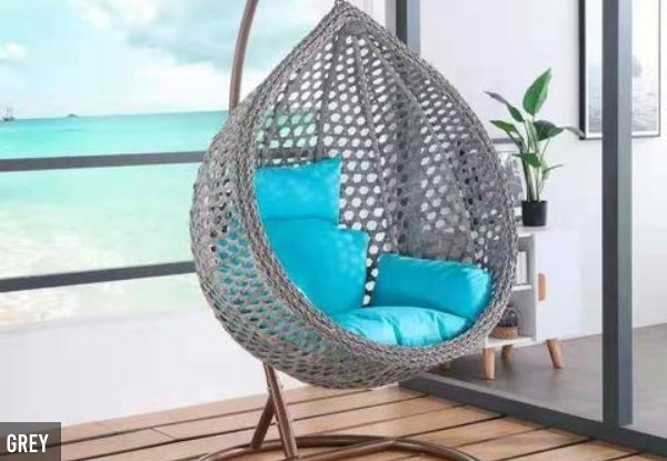 PE Rattan Hanging Egg Chair - Four Colours Available