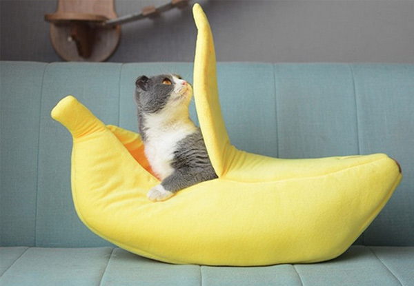 Pet Banana Bed - Four Colours & Three Sizes Available with Free Delivery