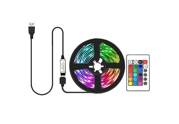 USB Colour Changing Strip LED Lights with Remote Control - Three Sizes Available