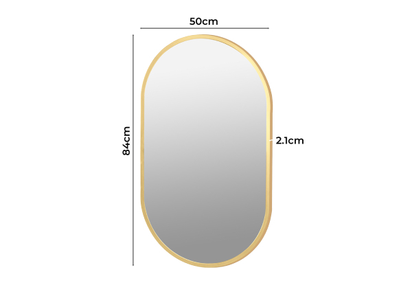 Yezi Bathroom Wall Oval Mirror