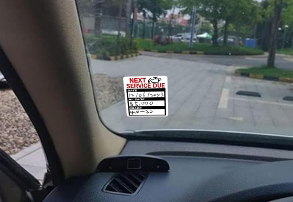 120-Piece Car Oil Change Reminder Sticker
