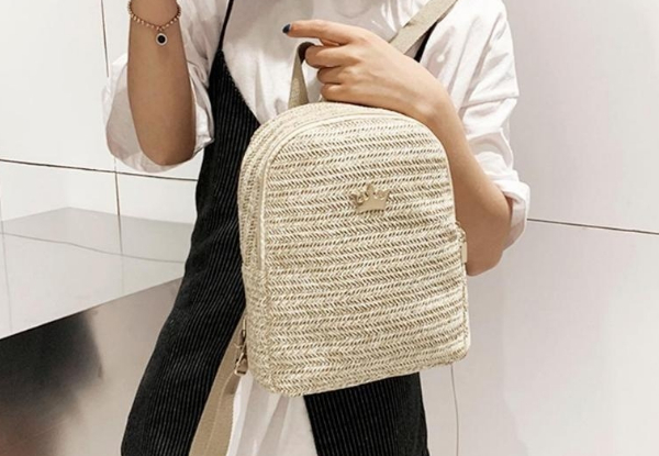 Straw Woven Travel Backpack - Two Colours Available