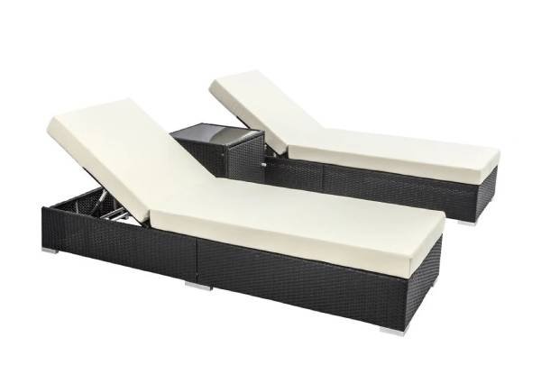 Three-Piece Piscina Sun Lounger Set