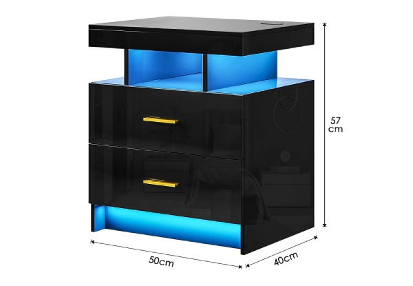 LED Smart Adjustable Bedside Table