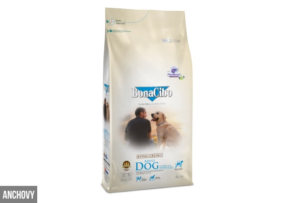 4kg BonaCibo Adult Dog Food Range -  Three Flavours Available