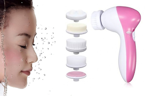 Five-in-One Facial Cleaning Brush Set - Option for Two Sets