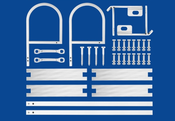 Four-Step Non-Slip Removable Safety Handrail Dock Ladder