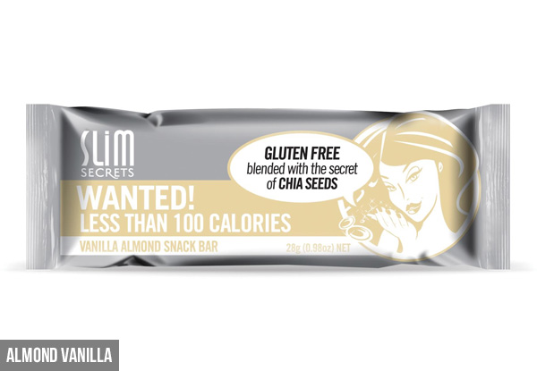 Box of 10 Slim Secrets WANTED! Gluten-Free Bars - Two Flavours Available