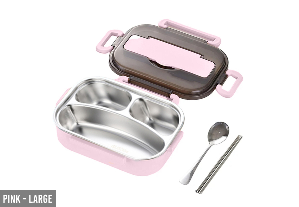 304 Stainless Steel Insulated Bento Lunch Box Leak-Resistant with Compartments - Available in Three Colors & Two Sizes