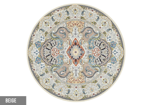 Vintage Circle Area Rug - Available in Four Styles & Three Sizes