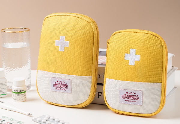 Mini Portable Empty First Aid Pouch - Available in Four Colours, Two Sizes & Option for Two-Pack