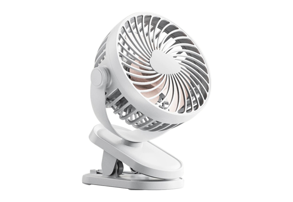 Clip-On Desk Rechargeable Fan - Available in Four Colours