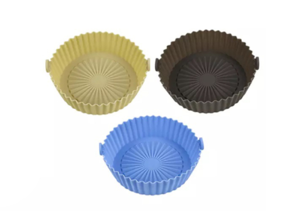 Two-Pack Reusable Air Fryer Silicone Pots - Three Colours Available & Option for Four-Pack